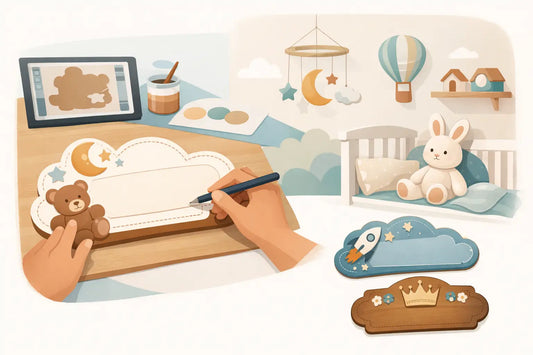 Naamplaatje babykamer ontwerpen met stijl