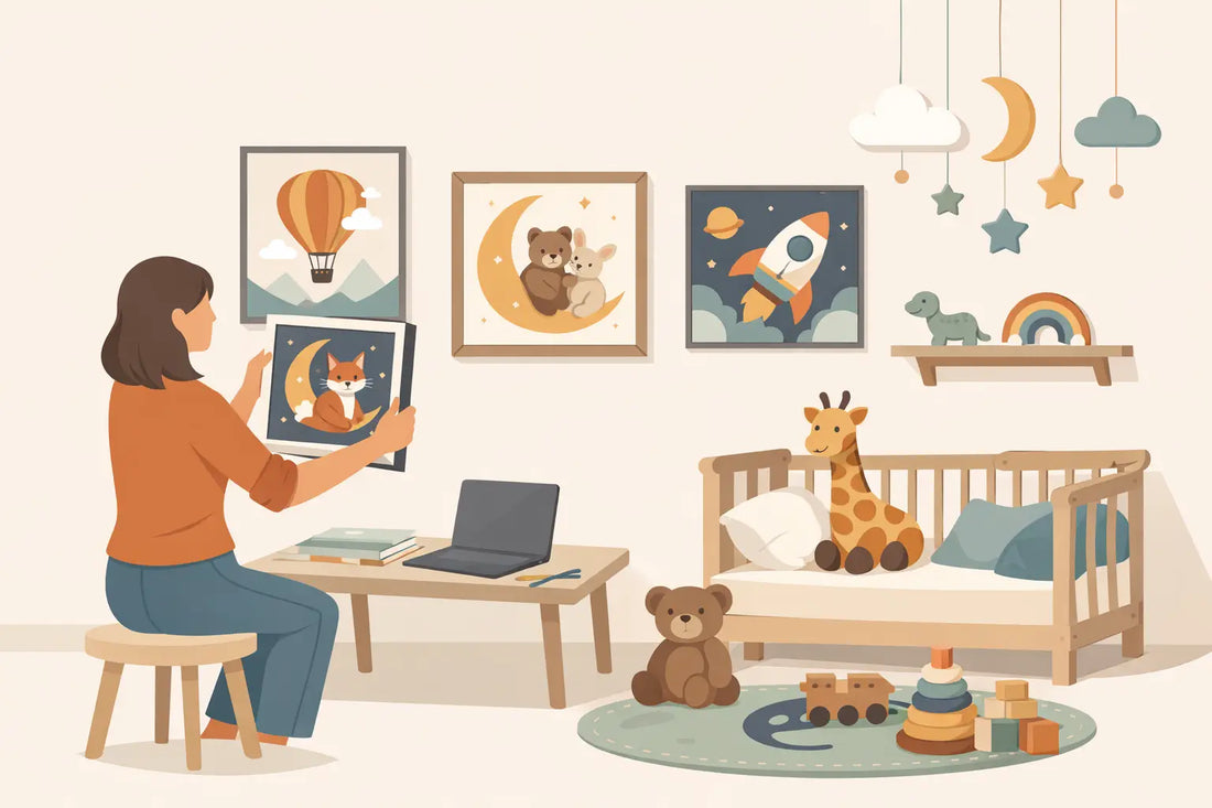 Gepersonaliseerde wanddecoratie voor de kinderkamer