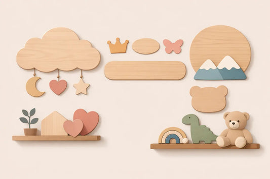 Wandbord met naam samenstellen voor de babykamer