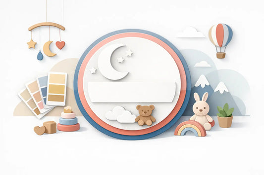 3D naamcirkel met kleurkeuze voor de babykamer