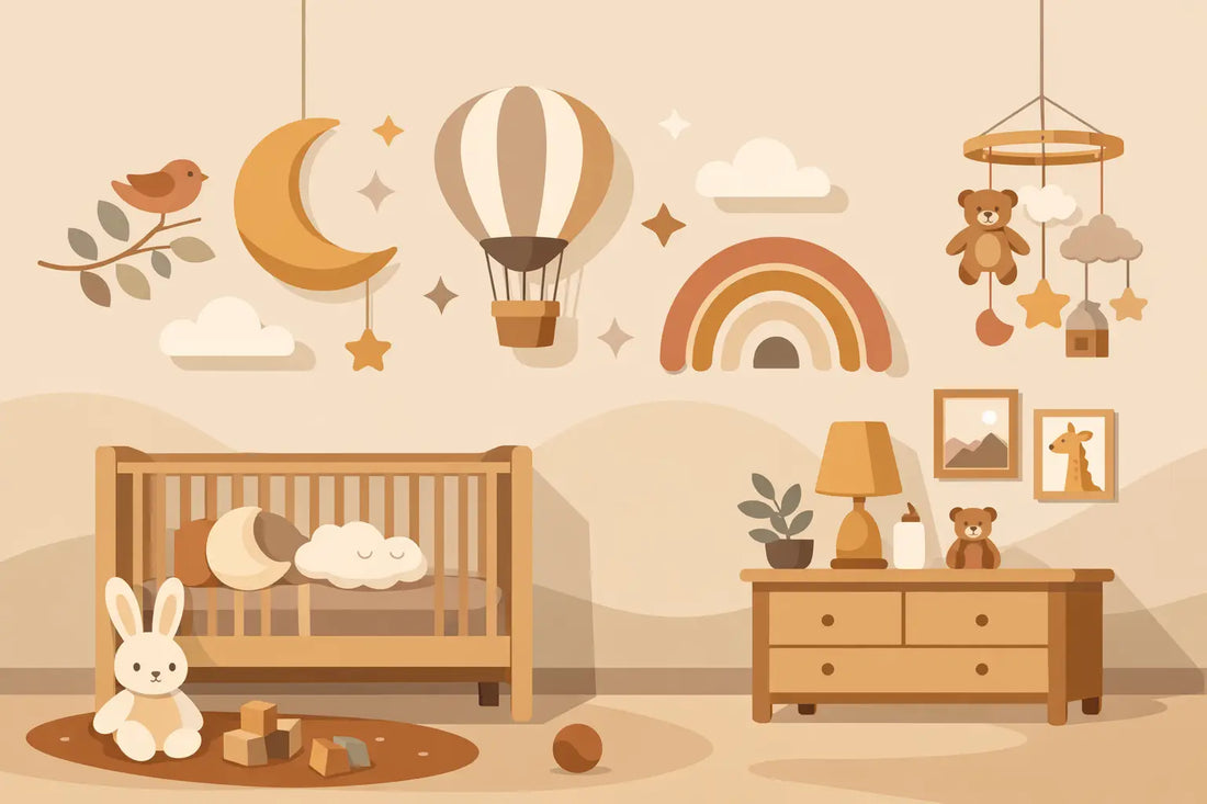Wandstyling babykamer voorbeeld voor meer sfeer