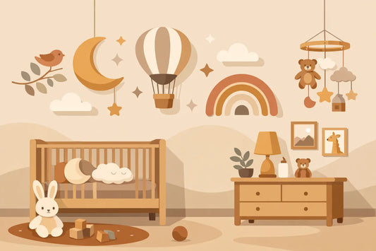 Wandstyling babykamer voorbeeld voor meer sfeer