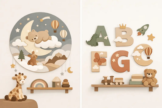 Wandcirkel of losse letters voor de kinderkamer