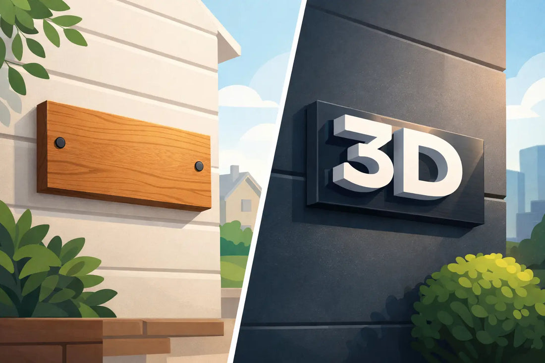 Houten naambord of 3D-naambord kiezen?